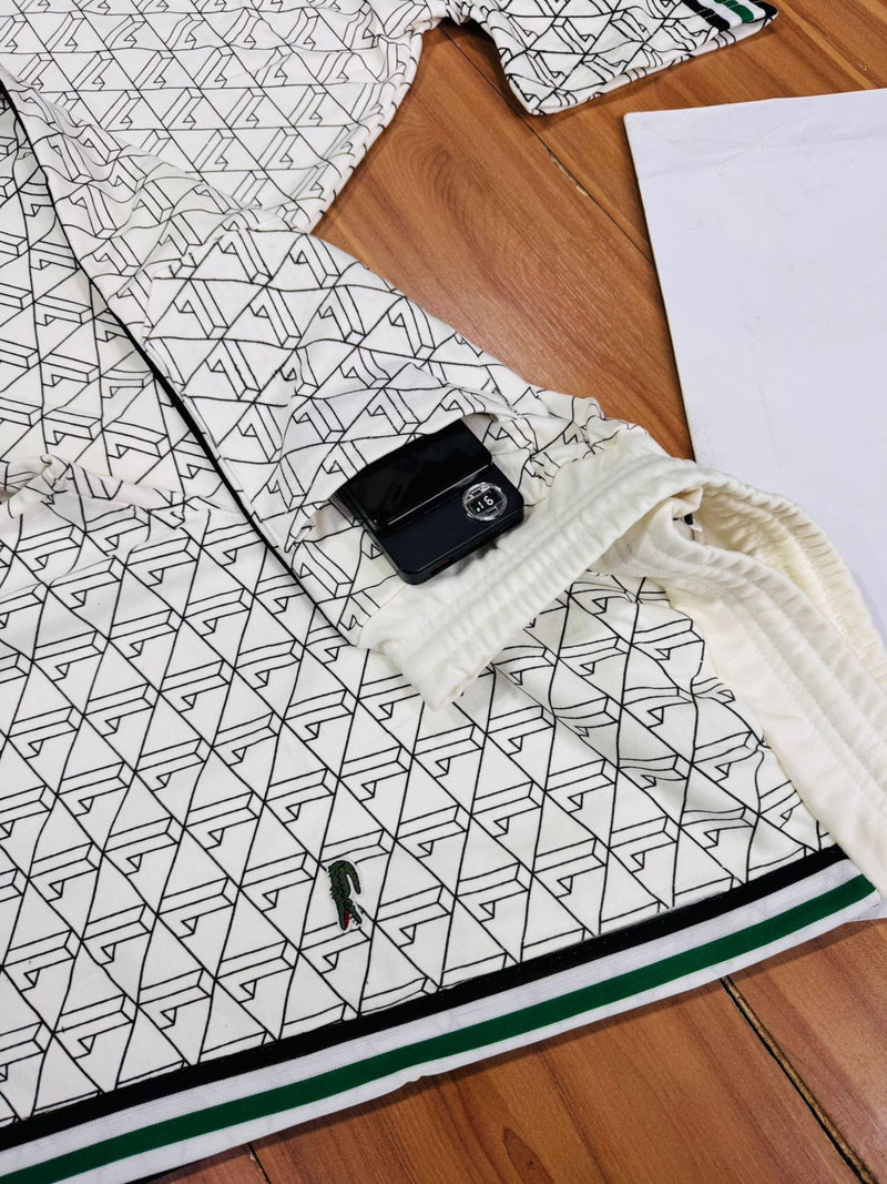 Conjunto Lacoste - Suedine