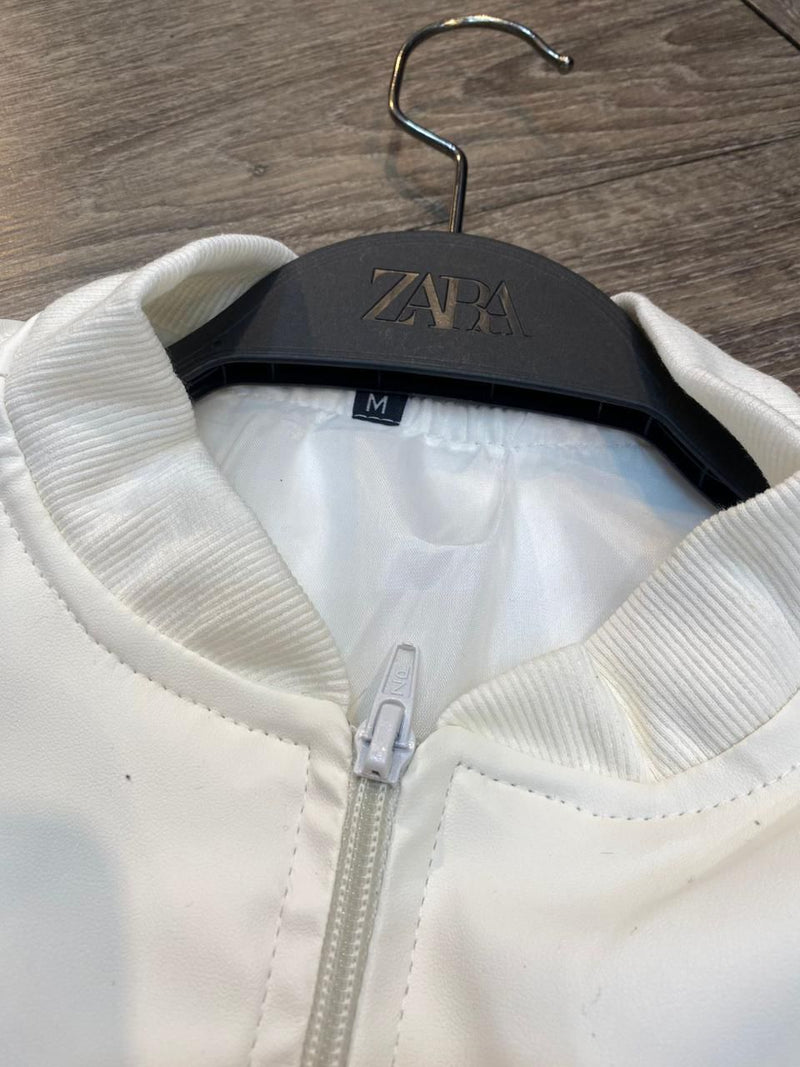 Jaqueta Couro Modelo ZARA - Branca