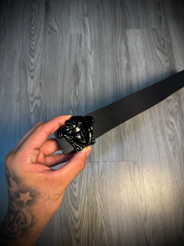 Cinto de couro VERSACE | Preto